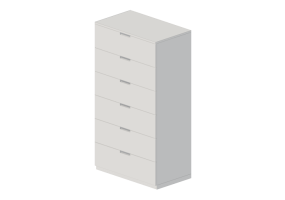 Armoires 3D - Commode en bois laqu&eacute; - Ikea - Nordli