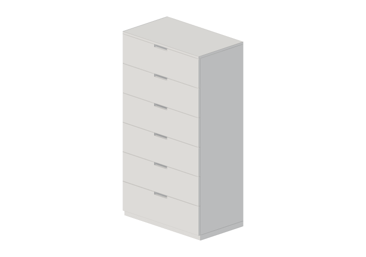 Armários 3D - Cômoda de madeira envernizada - Ikea - Nordli... Armários 3D - Cômoda de madeira envernizada - Ikea - Nordli...