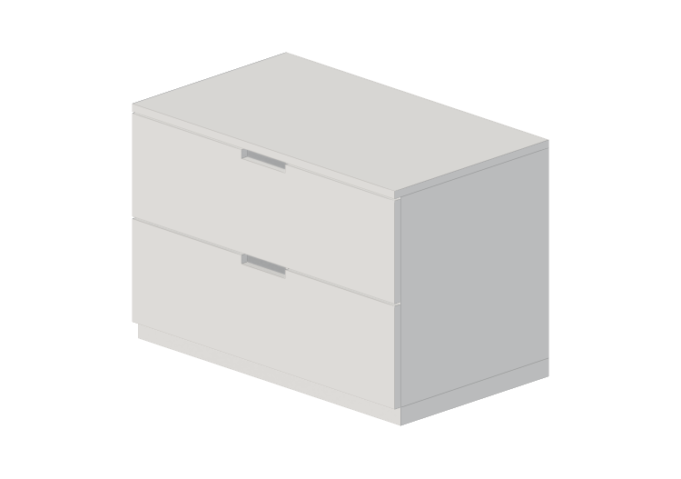 Armários 3D - Cômoda de madeira envernizada - Ikea - Nordli... Armários 3D - Cômoda de madeira envernizada - Ikea - Nordli...