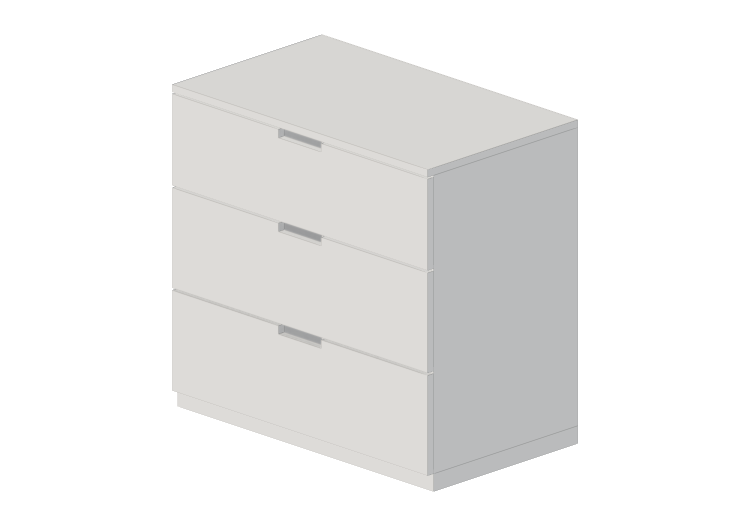 Armários 3D - Cômoda de madeira envernizada - Ikea - Nordli... Armários 3D - Cômoda de madeira envernizada - Ikea - Nordli...
