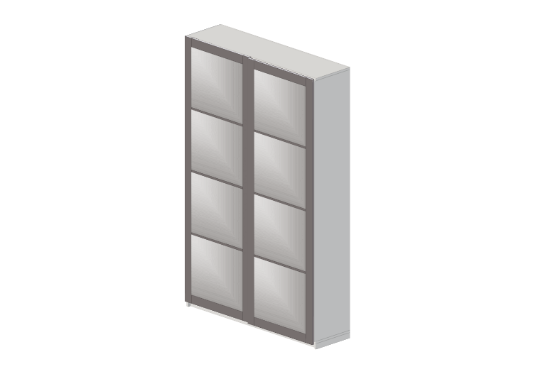 Armários 3D - Armário de madeira envernizada - Ikea - Pax -... Armários 3D - Armário de madeira envernizada - Ikea - Pax -...