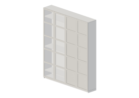 3D Schr&auml;nke und Kommoden - Schrank aus Holz, lackiert - Ikea - Pax - Bergsbo