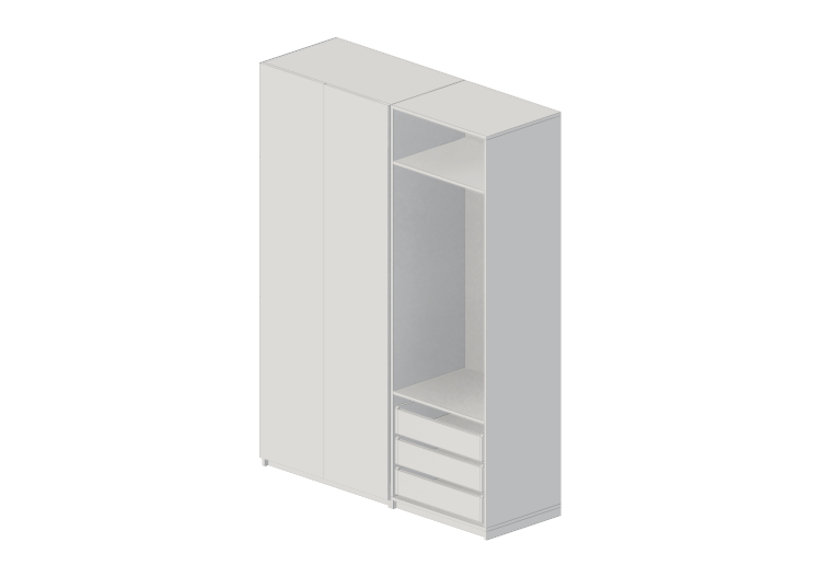 Armadi 3D - Armadio in legno laccato - Ikea - Pax - Vikanes... Armadi 3D - Armadio in legno laccato - Ikea - Pax - Vikanes...