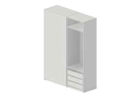 Armoires 3D - Armoire en bois laqu&eacute; - Ikea - Pax - Vikanes