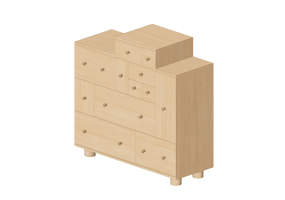 Wardrobes and Cabinets 3D - Wooden chest of drawers - IKEA - PS 2012