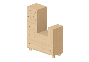 Armarios y Cómodas 3D - Cómoda de madera - Ikea - PS 2012