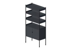 Meubles 3D - Buffet en bois laqu&eacute; - Ikea - Hindo