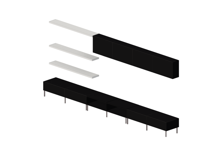 Muebles 3D - Composición para salón - Ikea - Besta - Lack -... Muebles 3D - Composición para salón - Ikea - Besta - Lack -...