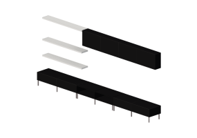 Meubles 3D - Composition pour salon - Ikea - Besta - Lack