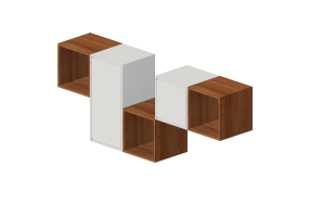 3D M&ouml;bel - Komposition von Holzm&ouml;beln - Ikea - Eket