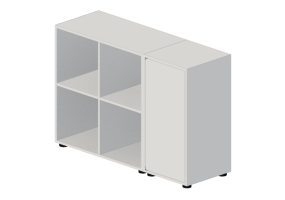 3D Furniture - Composition of lacquered wooden furniture - Ikea - Eket