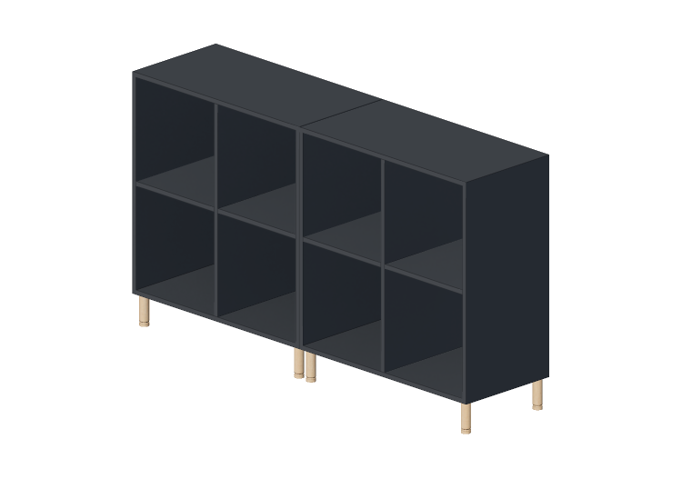 Mobili 3D - Composizione di mobili in legno laccato - Ikea... Mobili 3D - Composizione di mobili in legno laccato - Ikea...