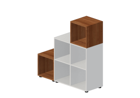 3D M&ouml;bel - Komposition von Holzm&ouml;beln lackiert - Ikea - Eket