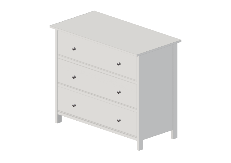 Muebles 3D - Mueble de madera lacada - Ikea - Hemnes - IKEA Muebles 3D - Mueble de madera lacada - Ikea - Hemnes - IKEA