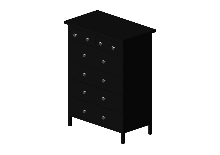Meubles 3D - Meuble en bois laqué - Ikea - Hemnes - IKEA Meubles 3D - Meuble en bois laqué - Ikea - Hemnes - IKEA