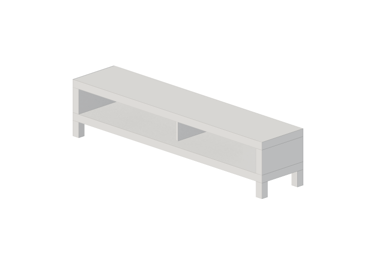3D Möbel - TV-Möbel aus Holz laccato - Ikea - Lack - IKEA 3D Möbel - TV-Möbel aus Holz laccato - Ikea - Lack - IKEA