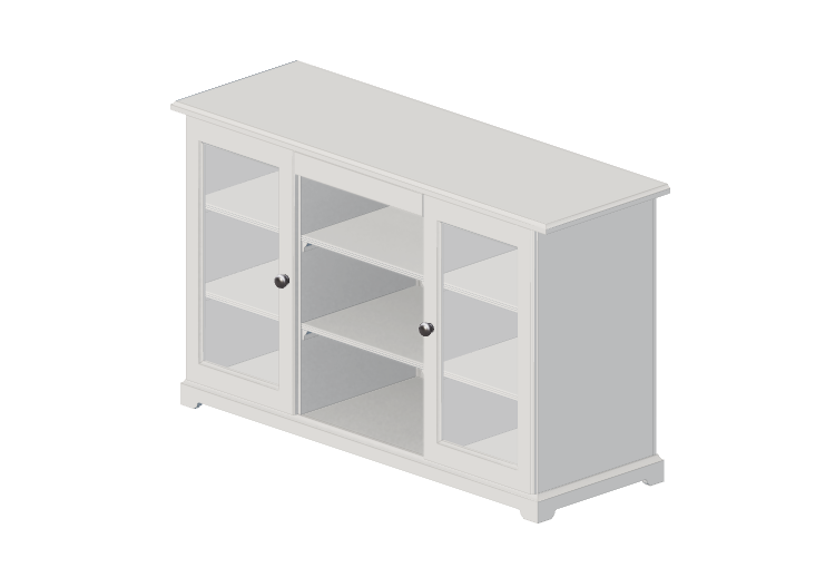 Móveis 3D - Buffet de madeira envernizada - Ikea - Liatorp... Móveis 3D - Buffet de madeira envernizada - Ikea - Liatorp...