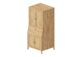 M&oacute;veis 3D - M&oacute;vel de madeira - Ikea - Hemnes