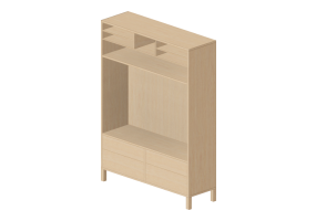 Muebles 3D - Mueble de TV de madera - Ikea - Traby