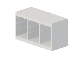 Muebles 3D - Mueble de madera lacada - Ikea - Trofast