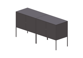 3D M&ouml;bel - Schrank aus Metall - Ikea - Lixhult