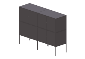 Muebles 3D - Mueble de metal - Ikea - Lixhult