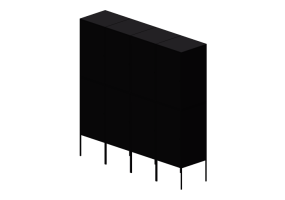 3D M&ouml;bel - Schrank aus Metall - Ikea - Lixhult