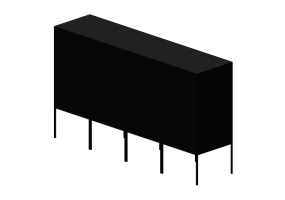3D Furniture - Metal Cabinet - Ikea - Lixhult