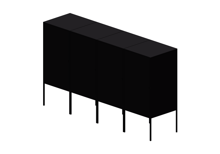 3D Furniture - Metal Cabinet - Ikea - Lixhult - IKEA 3D Furniture - Metal Cabinet - Ikea - Lixhult - IKEA
