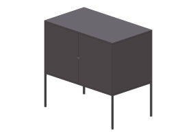 Muebles 3D - Mueble de metal - Ikea - Lixhult