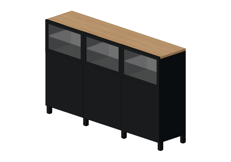 Móveis 3D - Móvel de madeira envernizada - Ikea - Besta -... Móveis 3D - Móvel de madeira envernizada - Ikea - Besta -...