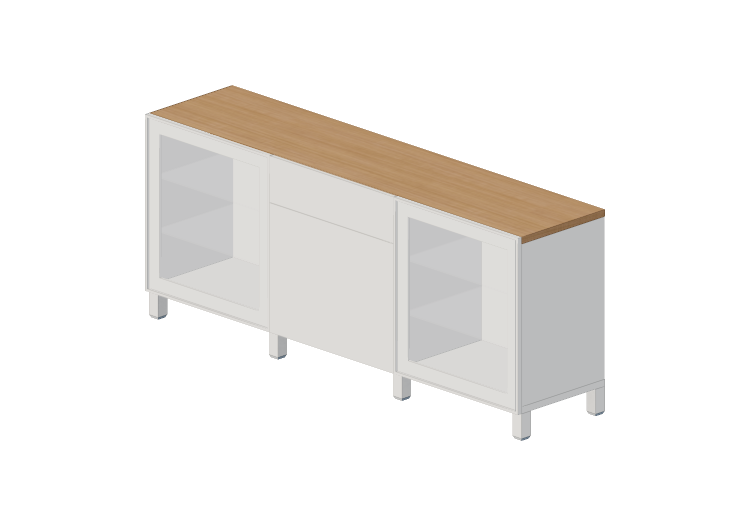 Mobili 3D - Mobile in legno laccato - Ikea - Besta - IKEA Mobili 3D - Mobile in legno laccato - Ikea - Besta - IKEA