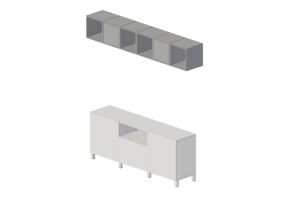 3D Furniture - Furniture Composition for TV - Ikea - Besta - Eket