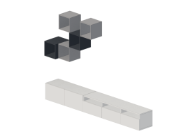 3D Furniture - Furniture Composition for TV - Ikea - Besta - Eket
