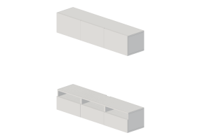 Meubles 3D - Combinaison de meubles pour TV - Ikea - Besta