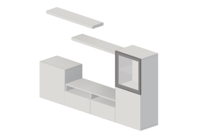 Móveis 3D - Conjunto de móveis para TV - Ikea - Besta