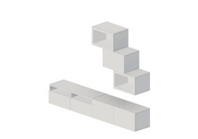 Mobili 3D - Composizione di mobili per TV - Ikea - Besta 