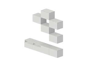 M&oacute;veis 3D - Conjunto de m&oacute;veis para TV - Ikea - Besta