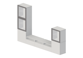 Móveis 3D - Conjunto de móveis para TV - Ikea - Besta