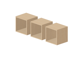 Accessoires 3D - &Eacute;tag&egrave;res en bois - Ikea - Traby
