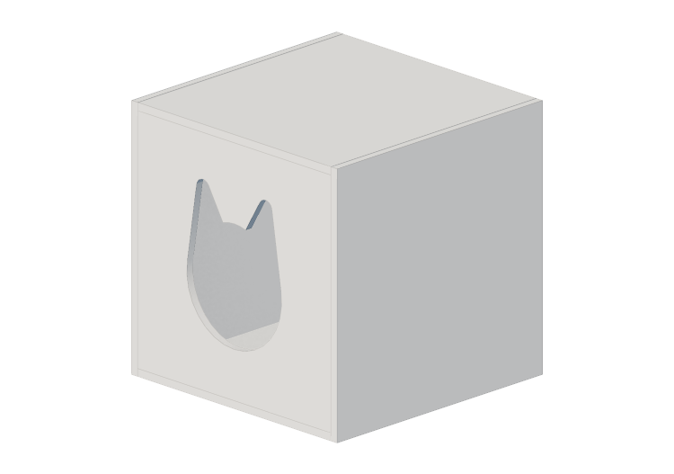 Accesorios 3D - Casa de madera lacada para gatos - Ikea -... Accesorios 3D - Casa de madera lacada para gatos - Ikea -...