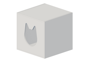 3D Accessories - Cat house in lacquered wood - Ikea - Kallax