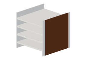 Accessoires 3D - Insert en bois laqu&eacute; - Ikea - Kallax