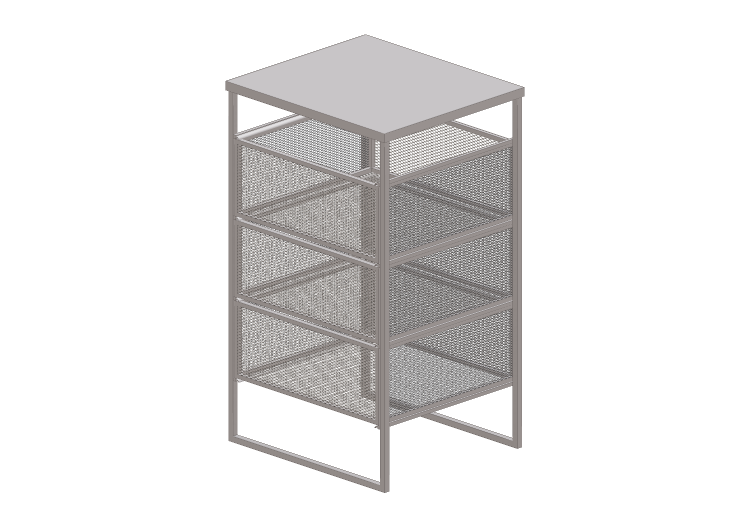 Accessori 3D - Cassettiera in metallo - Ikea - Lennart -... Accessori 3D - Cassettiera in metallo - Ikea - Lennart -...