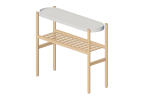 Accesorios 3D - Jardinera de madera - Ikea - Satsumas