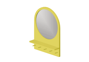 Accessoires 3D - Miroir en bois laqu&eacute; - Ikea - Saltrӧd