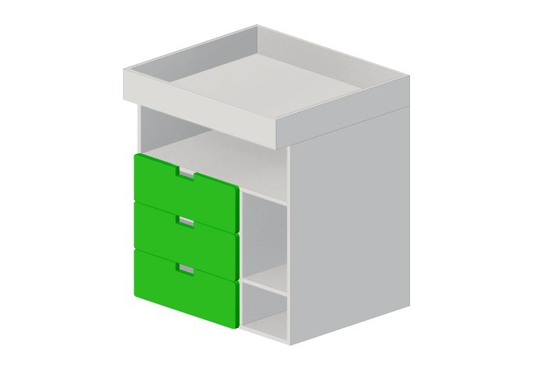 3D Zubehör - Wickeltisch aus lackiertem Holz - Ikea - Stuva... 3D Zubehör - Wickeltisch aus lackiertem Holz - Ikea - Stuva...