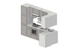 Cozinhas 3D - Cozinha com eletrodom&eacute;sticos - Ikea - Metod - Bodbyn