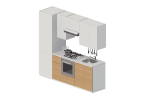 Cocinas 3D - Cocina completa con electrodom&eacute;sticos - Ikea - Metod - Fr&ouml;jered
