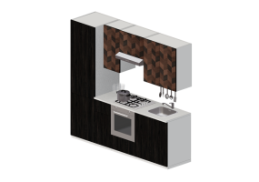 Cocinas 3D - Cocina completa con electrodom&eacute;sticos - Ikea - Metod - Hasslarp - Sinarp